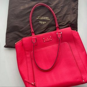 Kate Spade Red Large Purse/Laptop/Tablet Bag